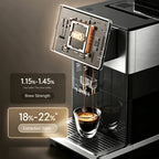 12 Cups Black/ White Espresso Machine with Built-in Grinder, Hot and Cold Automatic Milk Frother, 34 One-Touch Drinks