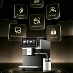 12 Cups Black/ White Espresso Machine with Built-in Grinder, Hot and Cold Automatic Milk Frother, 34 One-Touch Drinks