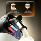 6 Cups Black Espresso Machine with AI Voice Control, AI Bean Recognition, One-Touch Grinding and Brewing