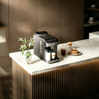 6 Cups Black Espresso Machine with AI Voice Control, AI Bean Recognition, One-Touch Grinding and Brewing