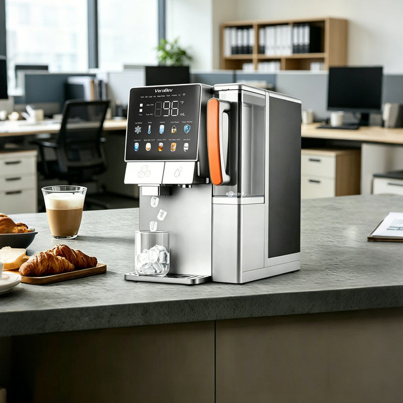 Countertop RO Water Purifier with Ice Maker, Instant Hot & Cold Water, Alkaline Mineral Water System and Touch Display