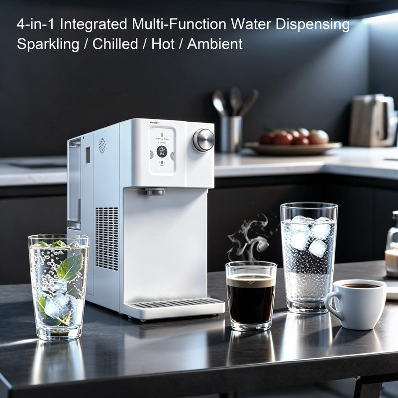 Countertop RO Water Purifier with Compressor Cooling, Sparkling Water, Instant Hot Water