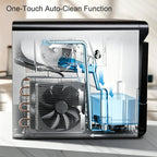 Countertop Ice Maker with Solid Ice Cubes, Automatic Ice Making, Portable Design and Large Ice Capacity