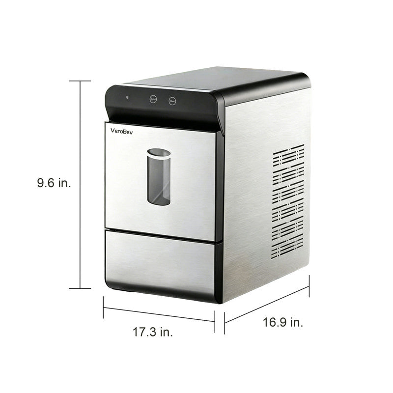 Countertop Ice Maker with Solid Ice Cubes, Automatic Ice Making, Portable Design and Large Ice Capacity