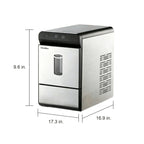 Countertop Ice Maker with Solid Ice Cubes, Automatic Ice Making, Portable Design and Large Ice Capacity