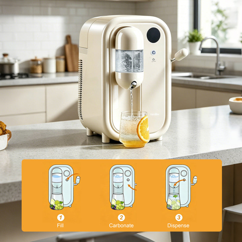 Countertop Sparkling Water Maker with CO₂ Carbonation, Chilled Water and DIY Beverage System
