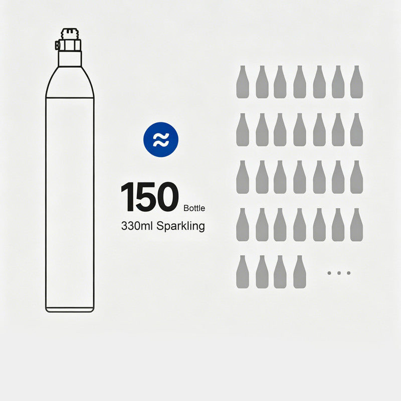 Countertop Sparkling Water Maker with CO₂ Carbonation, Chilled Water and DIY Beverage System